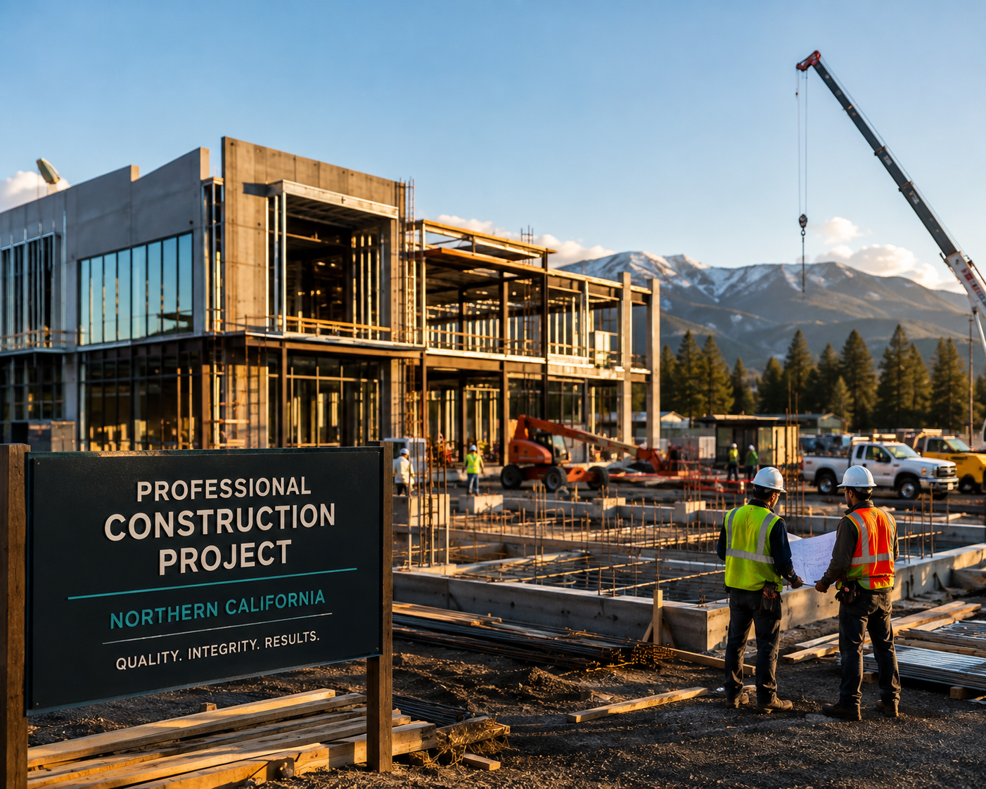 Professional construction project in Northern California