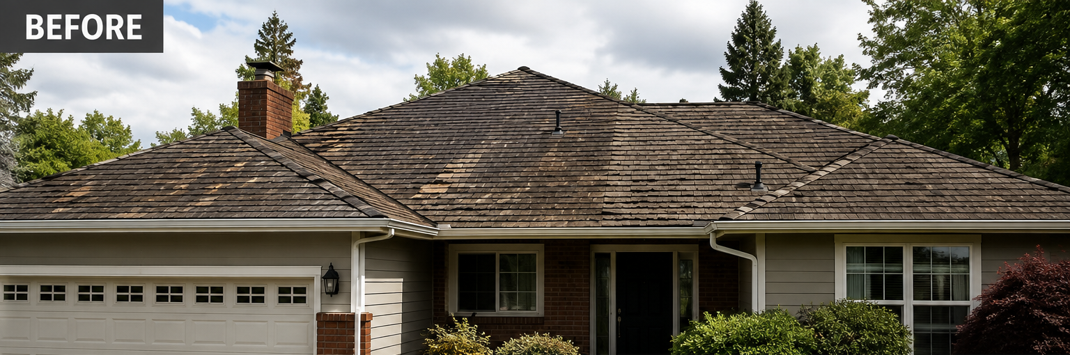 Roof before replacement